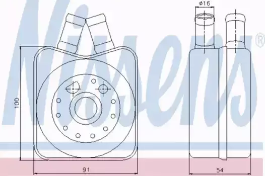 Радиатор кондиционера (конденсатор) NISSENS 90606