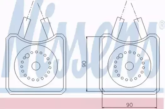 Радиатор кондиционера (конденсатор) NISSENS 90607