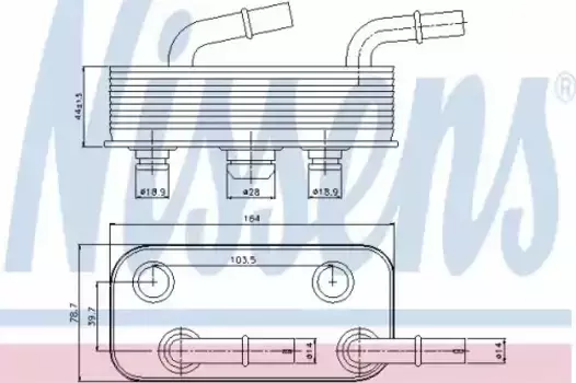 Радиатор кондиционера (конденсатор) NISSENS 90657