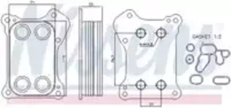 Радиатор кондиционера (конденсатор) NISSENS 90739