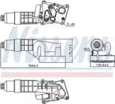 Радиатор кондиционера (конденсатор) NISSENS 91197