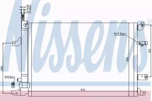 Радиатор кондиционера (конденсатор) NISSENS 940103