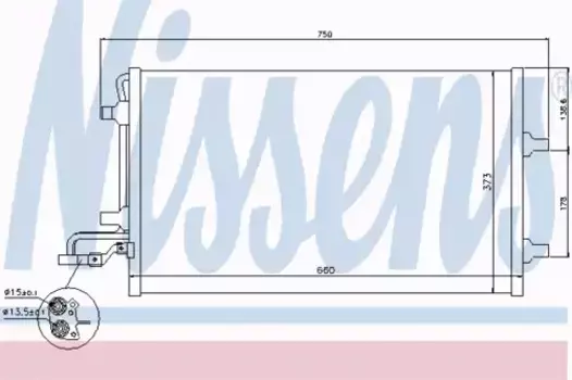 Радиатор кондиционера (конденсатор) NISSENS 940154