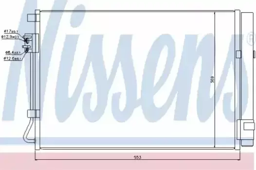 Радиатор кондиционера (конденсатор) NISSENS 940243