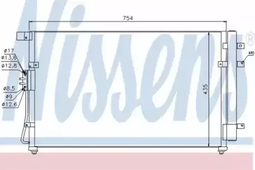 Радиатор кондиционера (конденсатор) NISSENS 940269