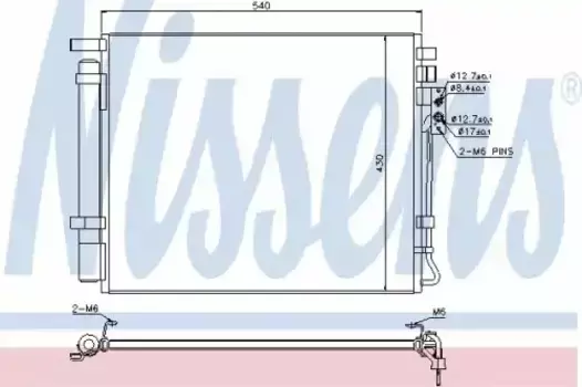 Радиатор кондиционера (конденсатор) NISSENS 940272