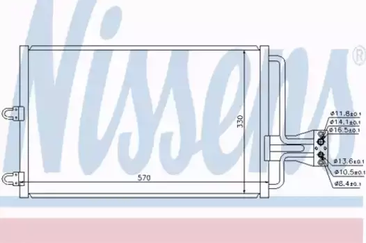 Радиатор кондиционера (конденсатор) NISSENS 94100