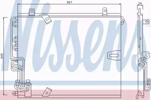 Радиатор кондиционера (конденсатор) NISSENS 94158