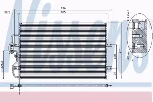 Радиатор кондиционера (конденсатор) NISSENS 94210