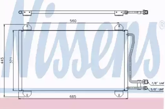 Радиатор кондиционера (конденсатор) NISSENS 94225