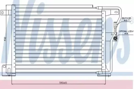 Радиатор кондиционера (конденсатор) NISSENS 94346