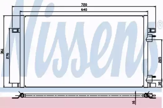 Радиатор кондиционера (конденсатор) NISSENS 94386