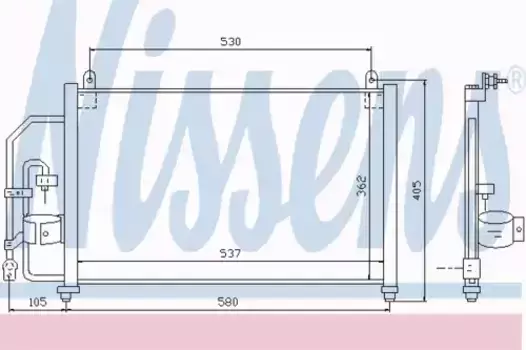 Радиатор кондиционера (конденсатор) NISSENS 94412