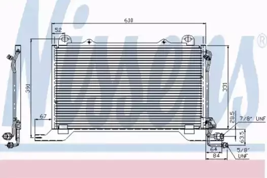 Радиатор кондиционера (конденсатор) NISSENS 94425