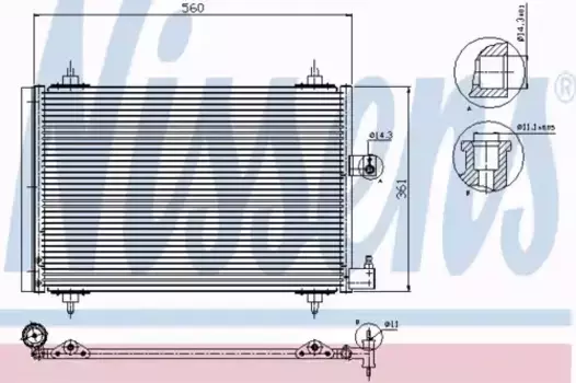 Радиатор кондиционера (конденсатор) NISSENS 94534