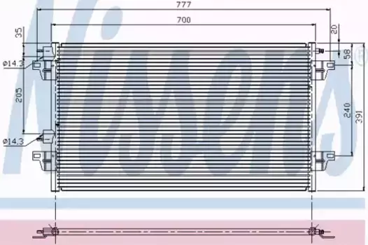 Радиатор кондиционера (конденсатор) NISSENS 94551