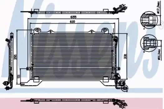 Радиатор кондиционера (конденсатор) NISSENS 94567