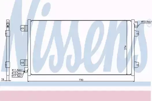 Радиатор кондиционера (конденсатор) NISSENS 94659