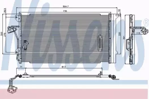 Радиатор кондиционера (конденсатор) NISSENS 94667