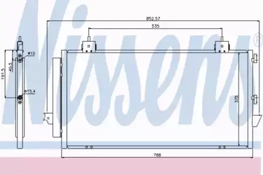Радиатор кондиционера (конденсатор) NISSENS 94741