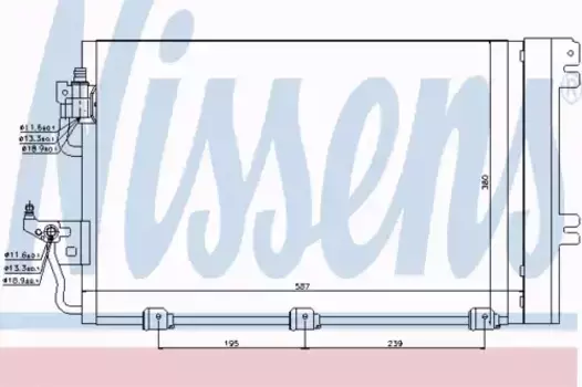 Радиатор кондиционера (конденсатор) NISSENS 94767