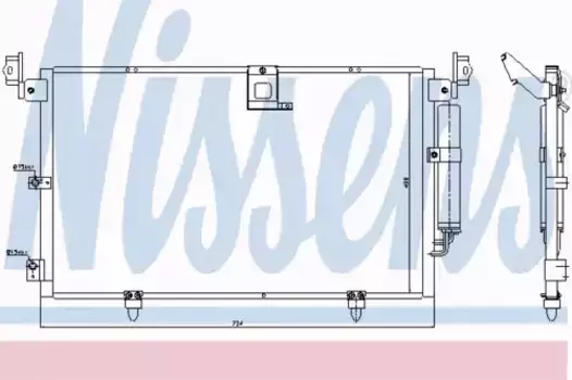 Радиатор кондиционера (конденсатор) NISSENS 94789