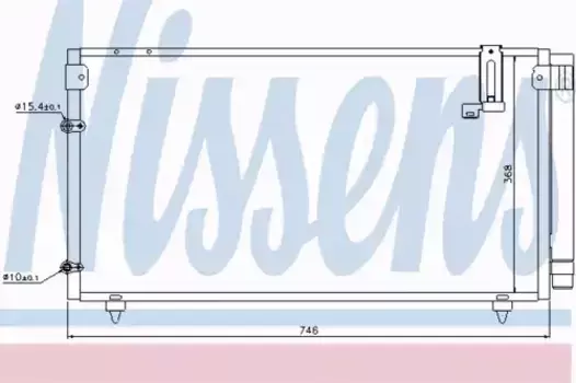 Радиатор кондиционера (конденсатор) NISSENS 94795