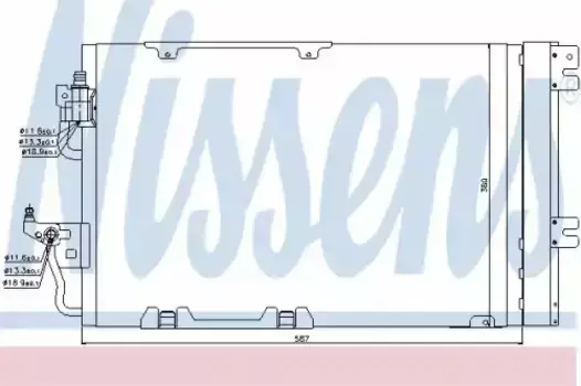 Радиатор кондиционера (конденсатор) NISSENS 94807
