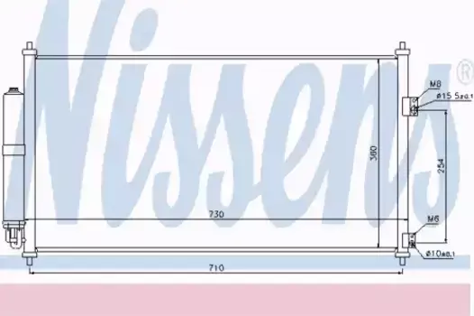 Радиатор кондиционера (конденсатор) NISSENS 94893