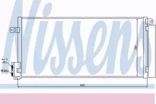 Радиатор кондиционера (конденсатор) NISSENS 94899