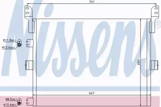 Радиатор кондиционера (конденсатор) NISSENS 94918