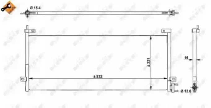 Радиатор кондиционера (конденсатор) NRF 350390