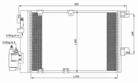Радиатор кондиционера (конденсатор) NRF 35301