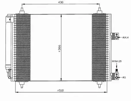 Радиатор кондиционера (конденсатор) NRF 35443