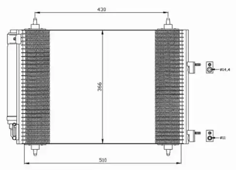 Радиатор кондиционера (конденсатор) NRF 35445