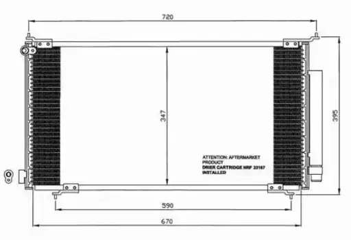 Радиатор кондиционера (конденсатор) NRF 35561