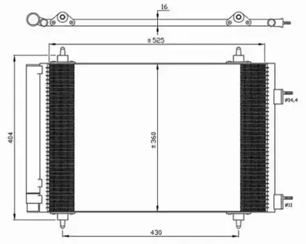 Радиатор кондиционера (конденсатор) NRF 35611