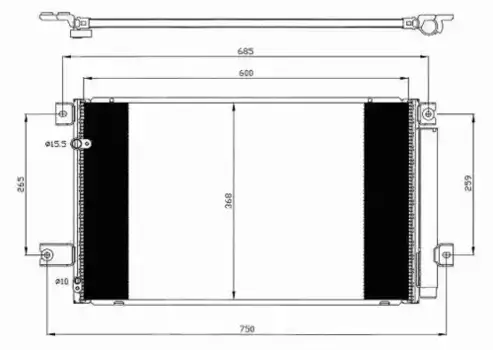 Радиатор кондиционера (конденсатор) NRF 35628