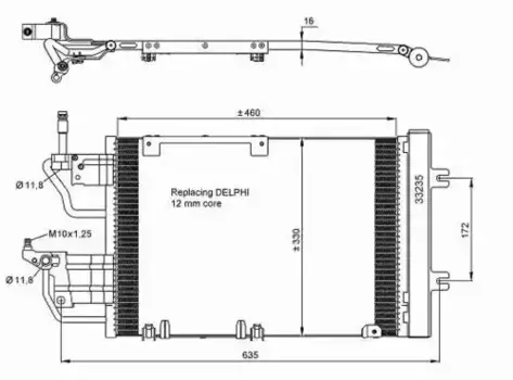 Радиатор кондиционера (конденсатор) NRF 35633