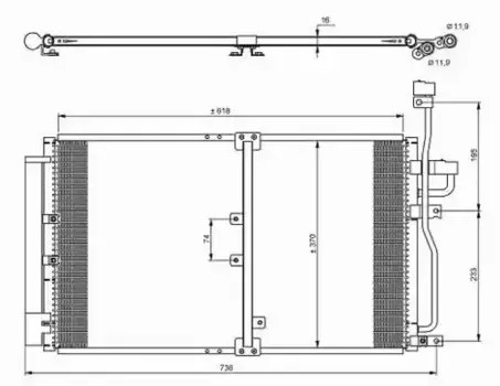 Радиатор кондиционера (конденсатор) NRF 35797