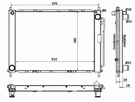 Радиатор кондиционера (конденсатор) NRF 35886
