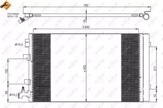 Радиатор кондиционера (конденсатор) NRF 35932