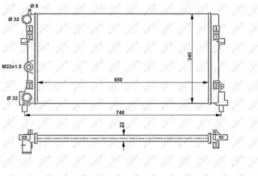 Радиатор кондиционера (конденсатор) NRF 53024A