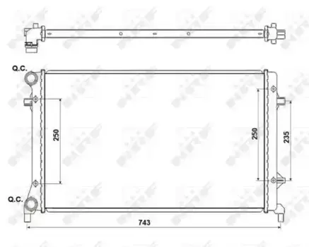 Радиатор кондиционера (конденсатор) NRF 53405A
