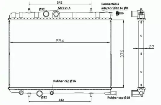 Радиатор кондиционера (конденсатор) NRF 53424