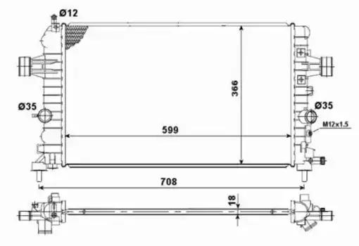 Радиатор кондиционера (конденсатор) NRF 53442