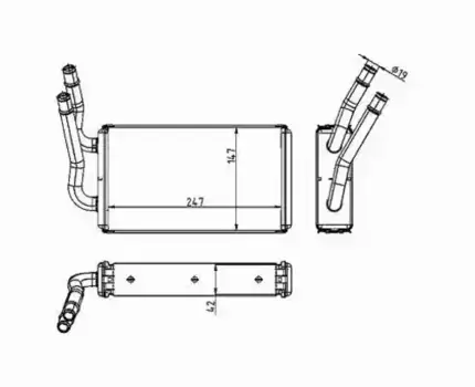 Радиатор кондиционера (конденсатор) NRF 54228