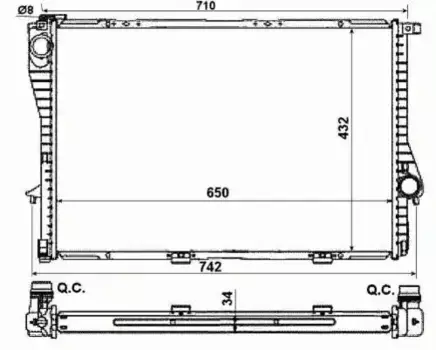 Радиатор кондиционера (конденсатор) NRF 55321