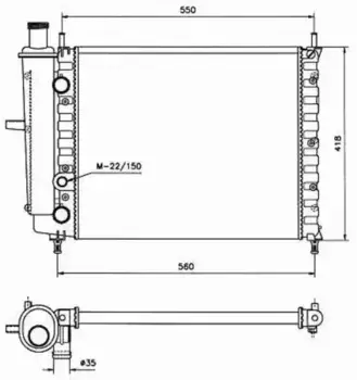 Радиатор кондиционера (конденсатор) NRF 58016