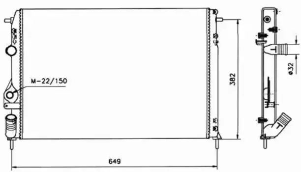 Радиатор кондиционера (конденсатор) NRF 58198